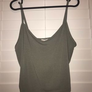 Green cami tank top